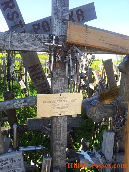 Cross on the Hill of crosses from Pontiac club