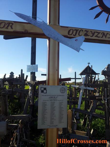 Polish soldiers cross on Hill if crosses